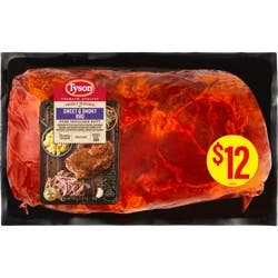 Tyson Premium Quality Sweet & Smoky BBQ Seasoned Pork Butt Roast, 2 LB 4 oz