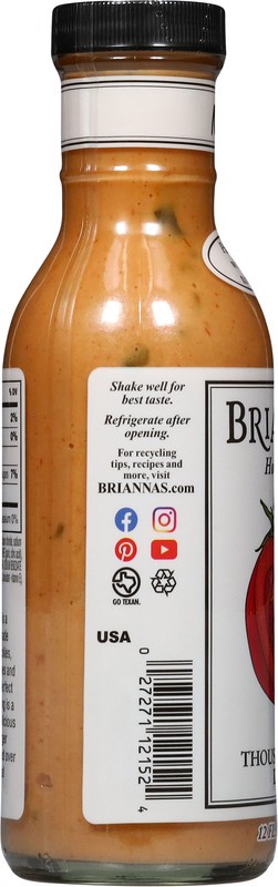 slide 4 of 5, BRIANNAS Classic Home Style Thousand Island Dressing 12 fl oz, 12 oz