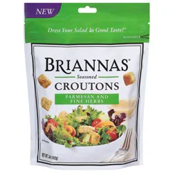 Briannas Parmesan and Fine Herbs Seasoned Croutons