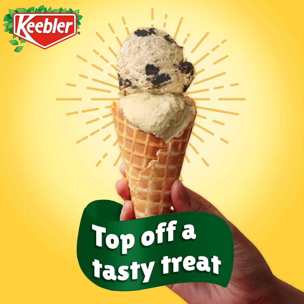 slide 2 of 4, KEEBLER Waffle Cones, 12count Cones, 5oz / 141g, 12 ct