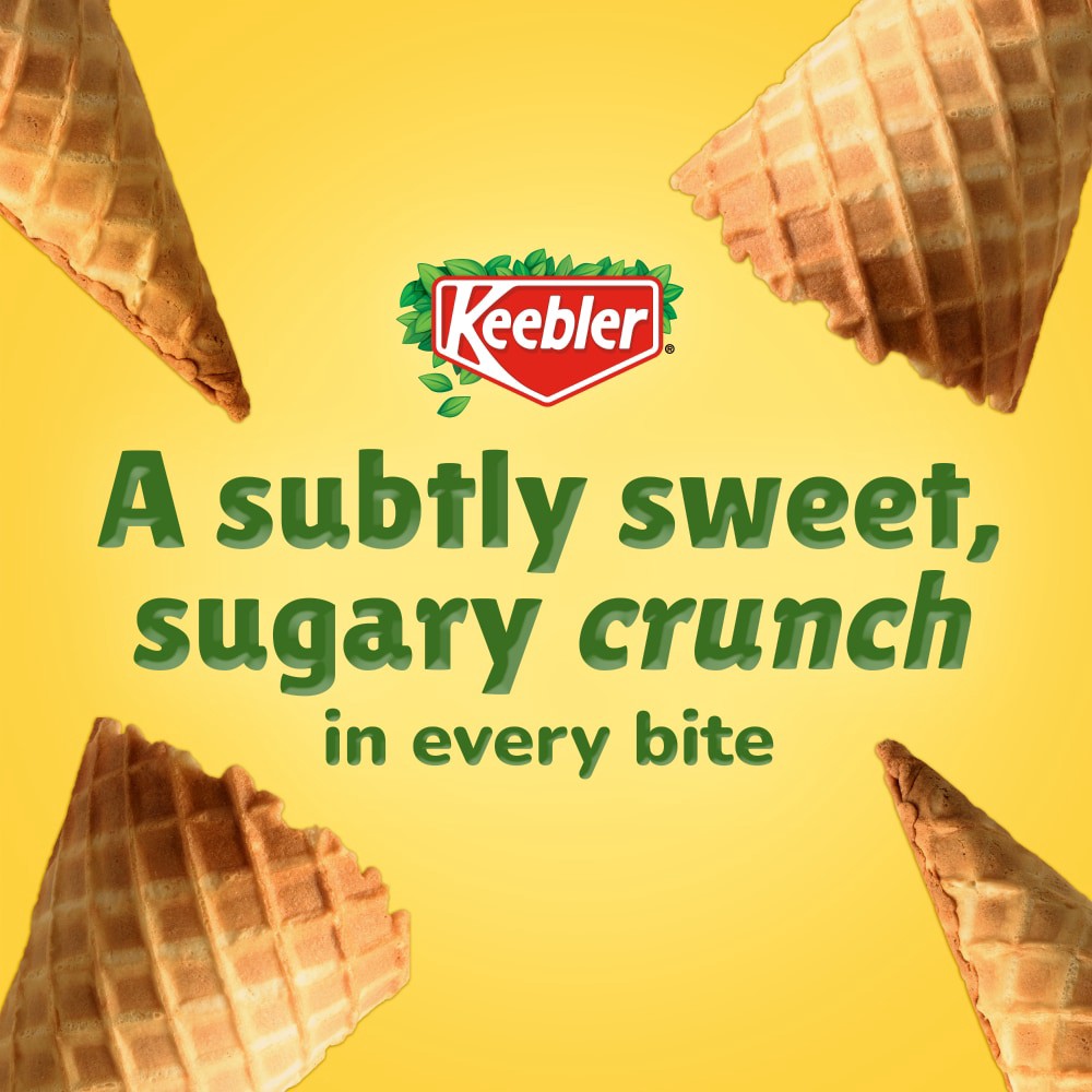 slide 4 of 4, KEEBLER Waffle Cones, 12count Cones, 5oz / 141g, 12 ct