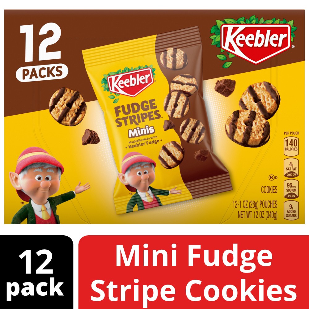 slide 4 of 6, Keebler Minis Fudge Strips 12 - 1 oz Pouches, 12 ct