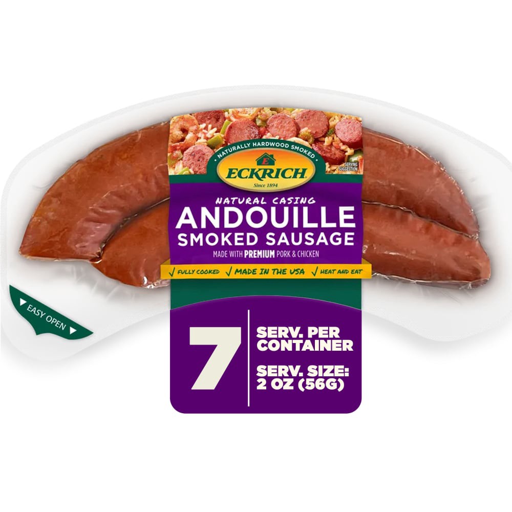 slide 2 of 2, Eckrich Andouille Smoked Sausage 13 oz, 13 oz