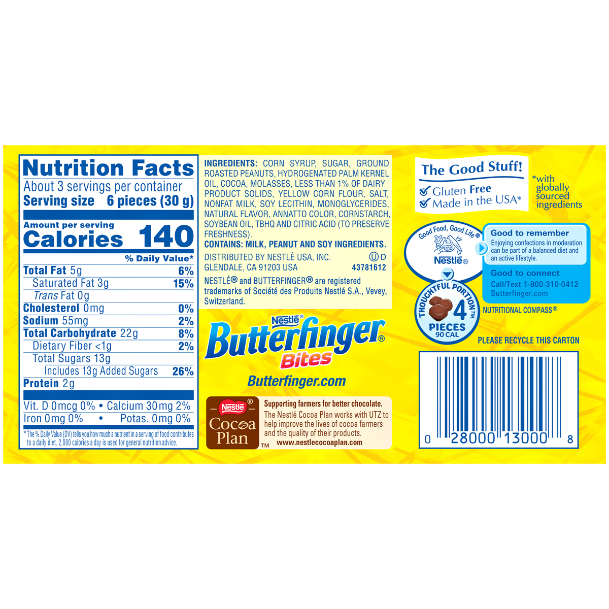 slide 2 of 2, Butterfinger Bites Candy Bars, 3.5 oz