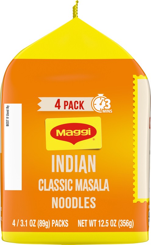 slide 4 of 5, Maggi Classic Indian Masala Noodles, Instant Noodles, 3 min Indian Noodles, Mildly Spicy, 4PK, 4 ct