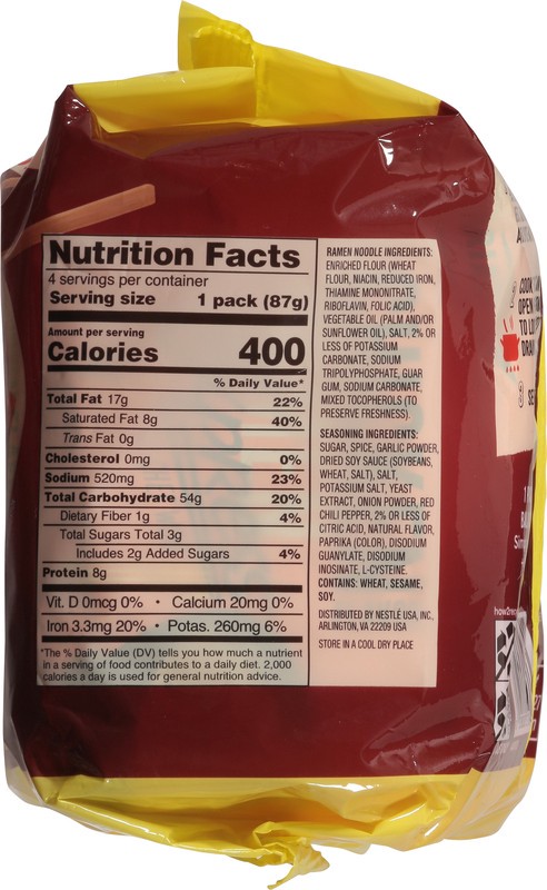 slide 4 of 5, Maggi Korean Spicy BBQ Noodles, Korean Instant Noodles, 3 min, Spicy Ramen, 4PK, 4 ct