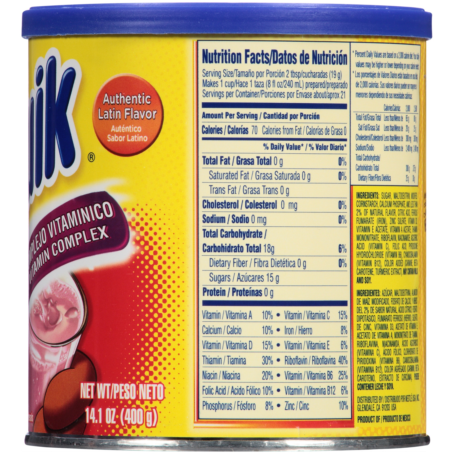 slide 3 of 6, Nesquik Strawberry Powder Mix - 14.1 oz, 14.1 oz