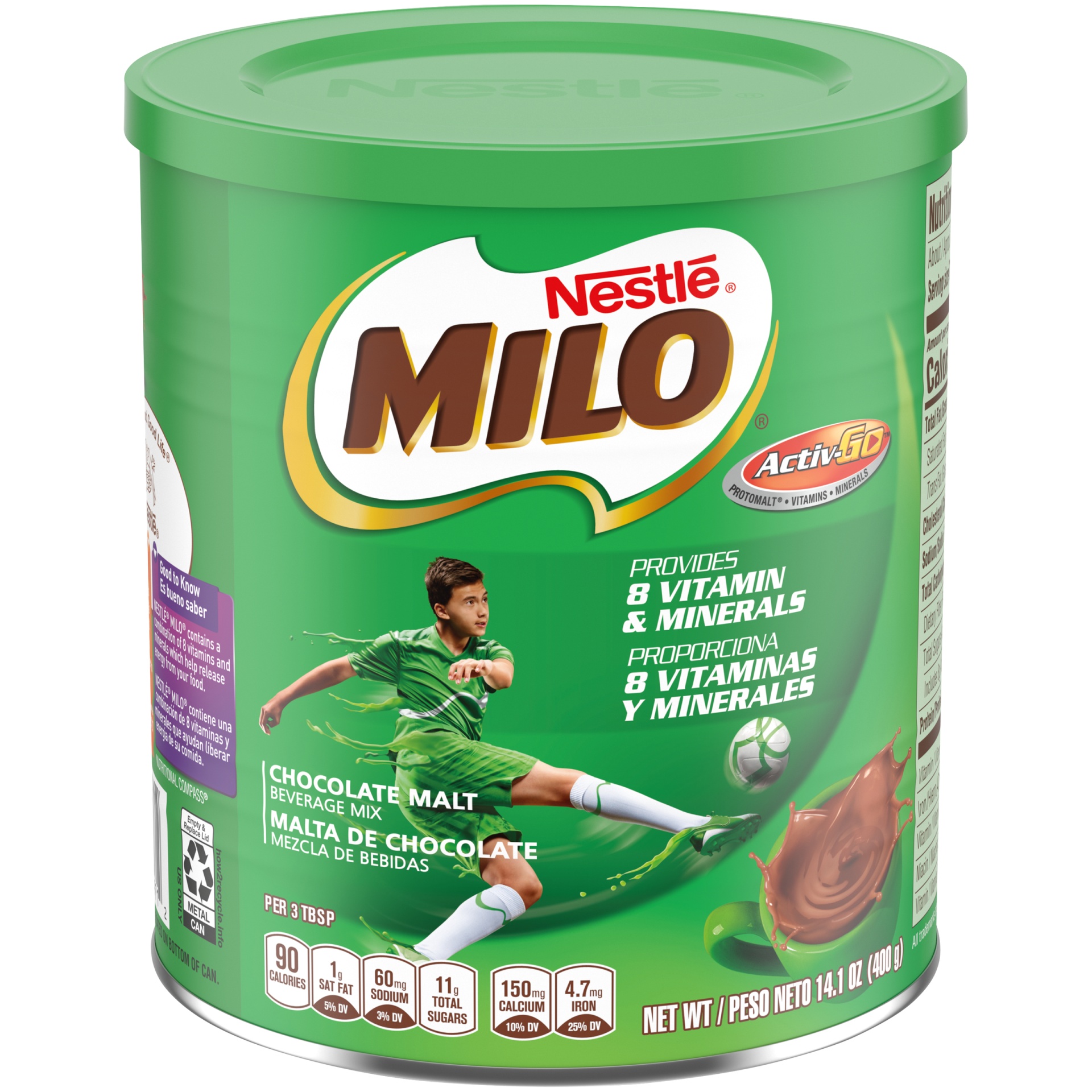 slide 2 of 6, Milo Nestle MILO Activ-Go Chocolate Malt Powder Drink Mix, 14.1 oz