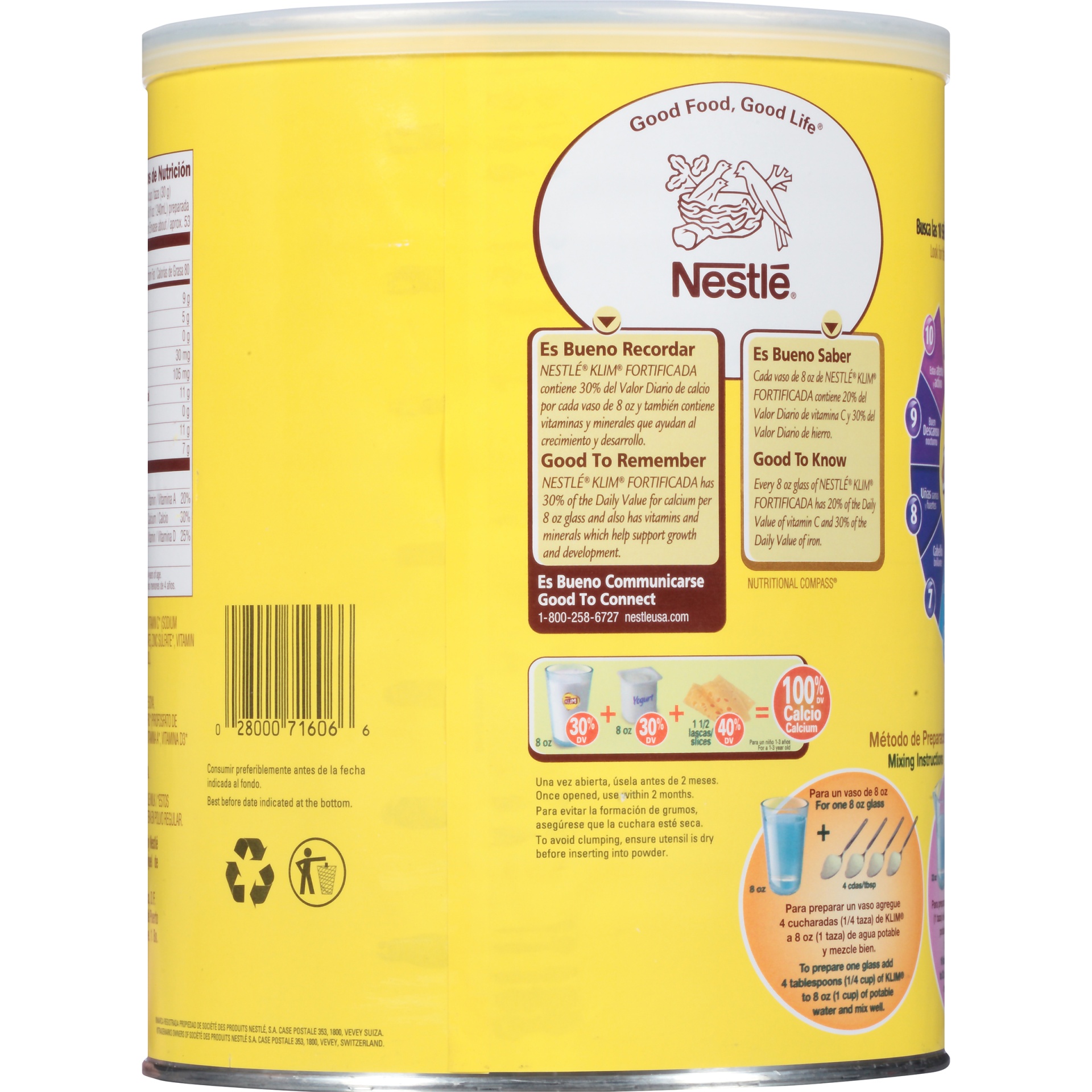 slide 6 of 6, Klim NESTLE KLIM Powdered Milk PREBIO 1 1600g, 3.5 lb