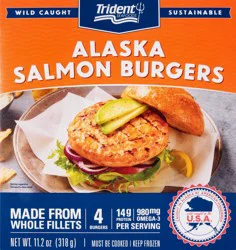 Trident Seafoods Alaska Salmon Burgers 11.2 oz