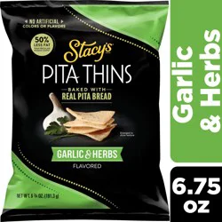Stacy's Baked Pita Thins Garlic & Herbs Flavored 6 3/4 Oz
