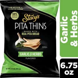 Stacy's Baked Pita Thins Garlic & Herbs Flavored 6 3/4 Oz