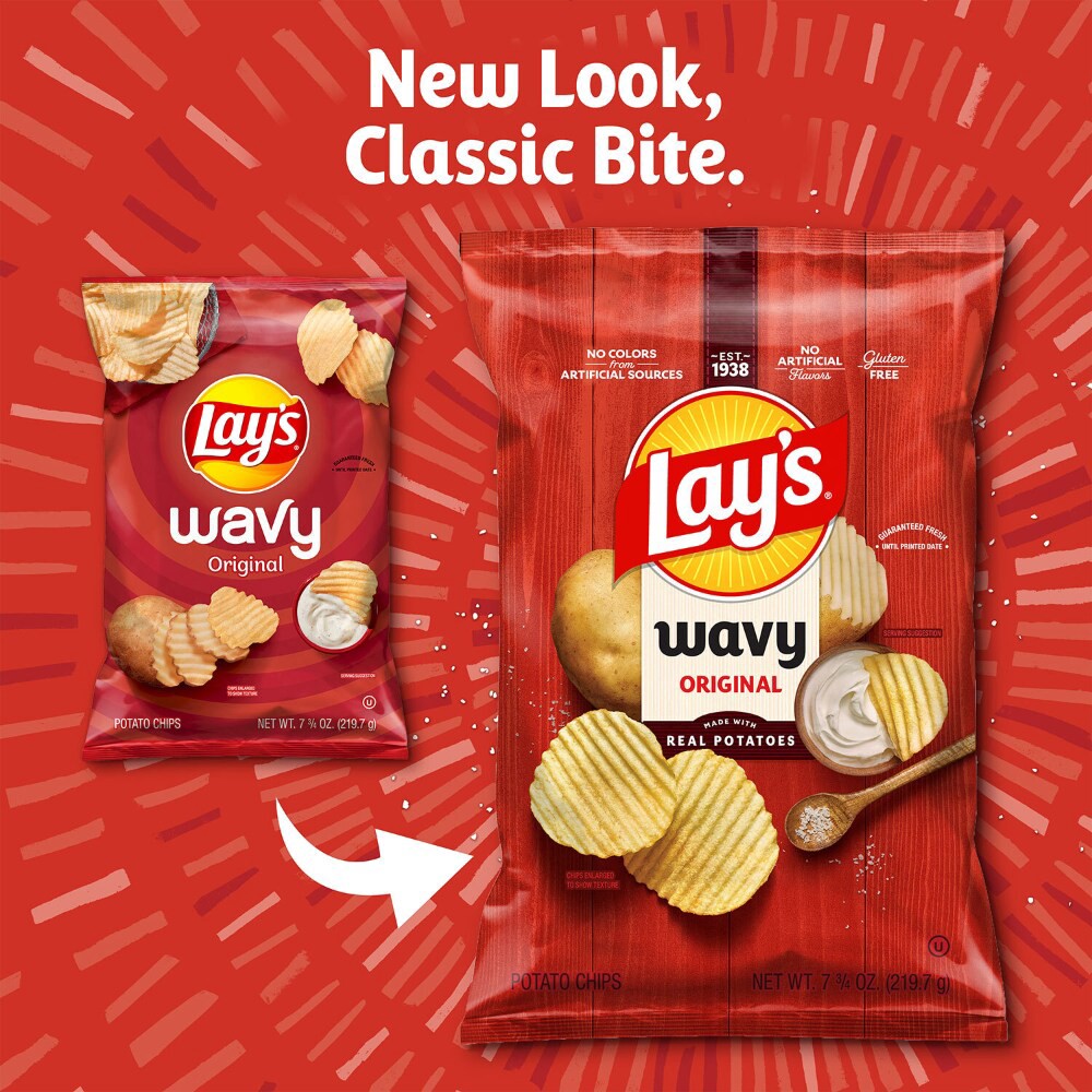 slide 6 of 6, Lay's Wavy Potato Chips, 7.75 oz