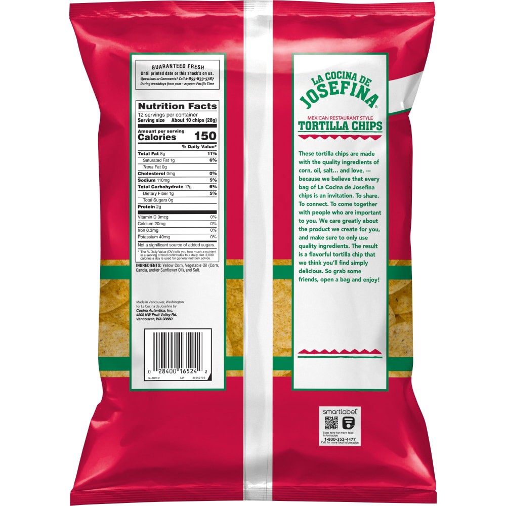 slide 2 of 2, La Cocina De Josefina Tortilla Chips, 12 oz