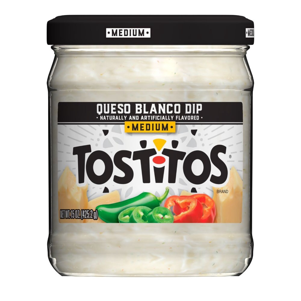 slide 4 of 5, Tostitos Medium Dip Queso Blanco Naturally & Artificially Flavored 15 Oz, 1 ct
