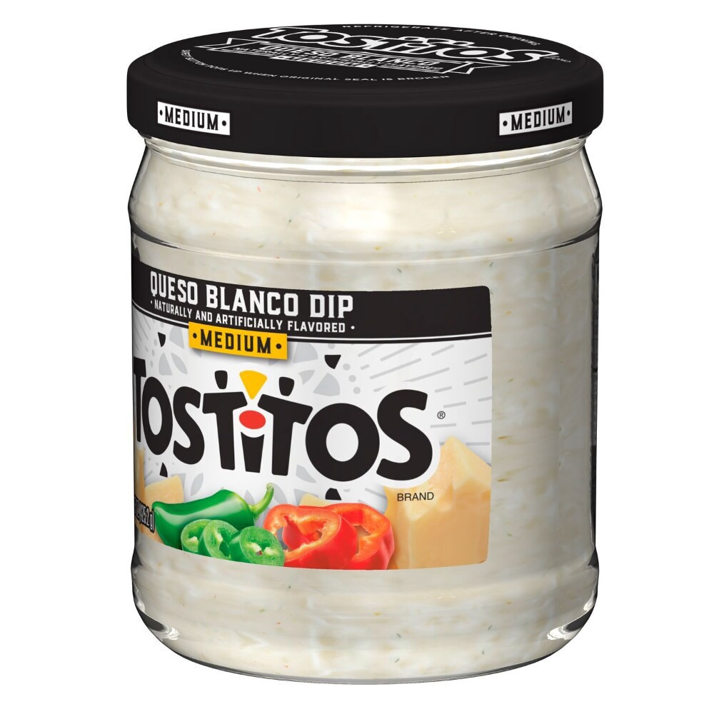 slide 5 of 5, Tostitos Medium Dip Queso Blanco Naturally & Artificially Flavored 15 Oz, 1 ct