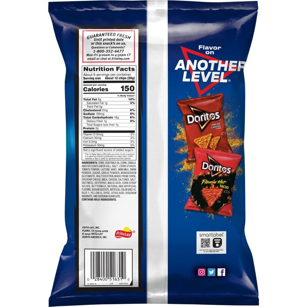 slide 3 of 3, Doritos Tortilla Chips Cool Ranch Flavored 9.25 oz bag, 9.25 oz