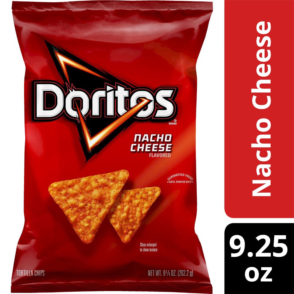 slide 2 of 3, Doritos Nacho Cheese Tortilla Chips, 9.25 oz