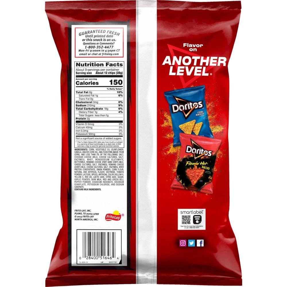 slide 3 of 3, Doritos Nacho Cheese Tortilla Chips, 9.25 oz