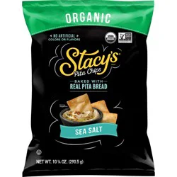 Stacy's Organic Baked Simply Naked Pita Chips 10.25 oz Bag