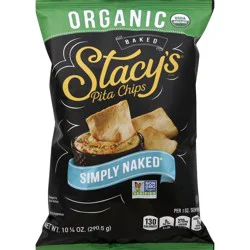 Stacy's Organic Baked Simply Naked Pita Chips 10.25 oz Bag