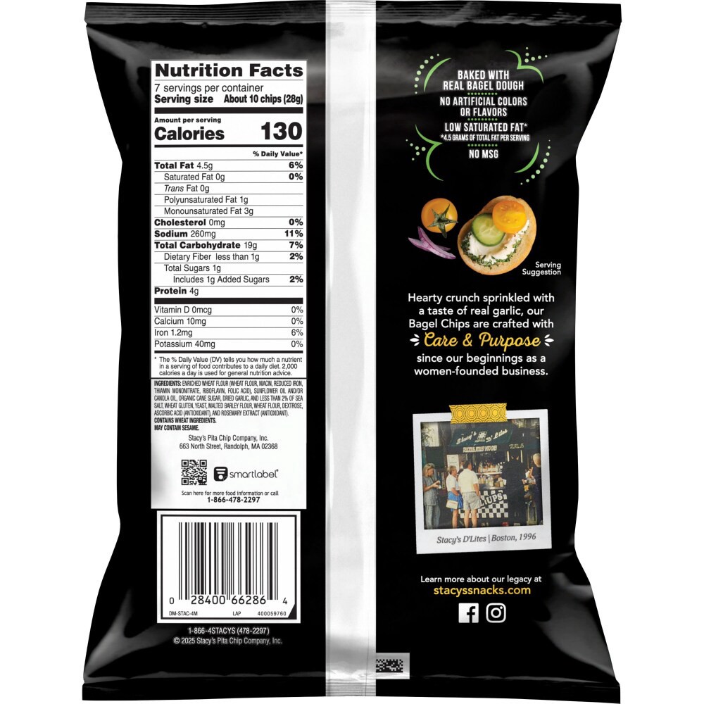 slide 5 of 6, Stacy's Snacks , Garlic, 7 oz