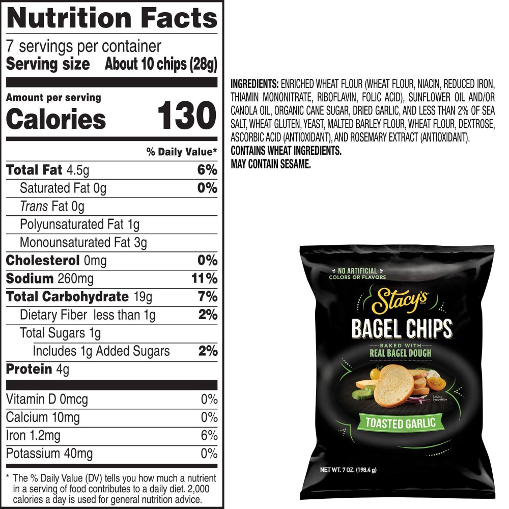 slide 6 of 6, Stacy's Snacks , Garlic, 7 oz