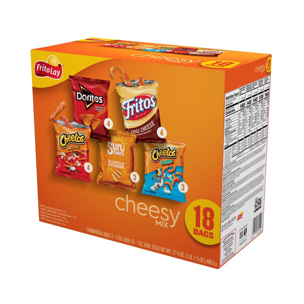 slide 4 of 5, Frito-Lay Cheesy Chip & Snack Mix, 18 Individual Bags, 18 ct