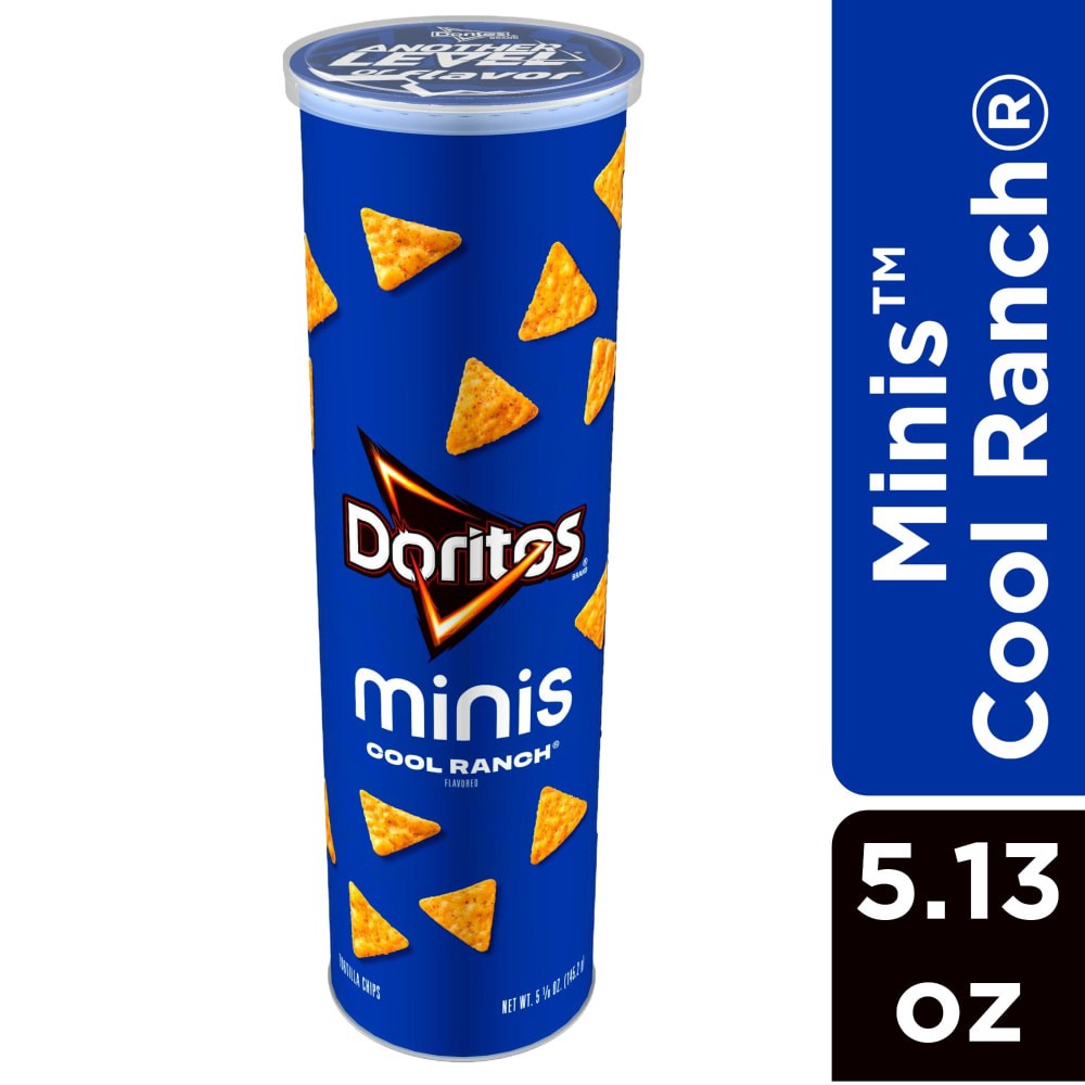 slide 4 of 5, Doritos Tortilla Chips, Cool Ranch Flavored, Minis, 5.125 oz