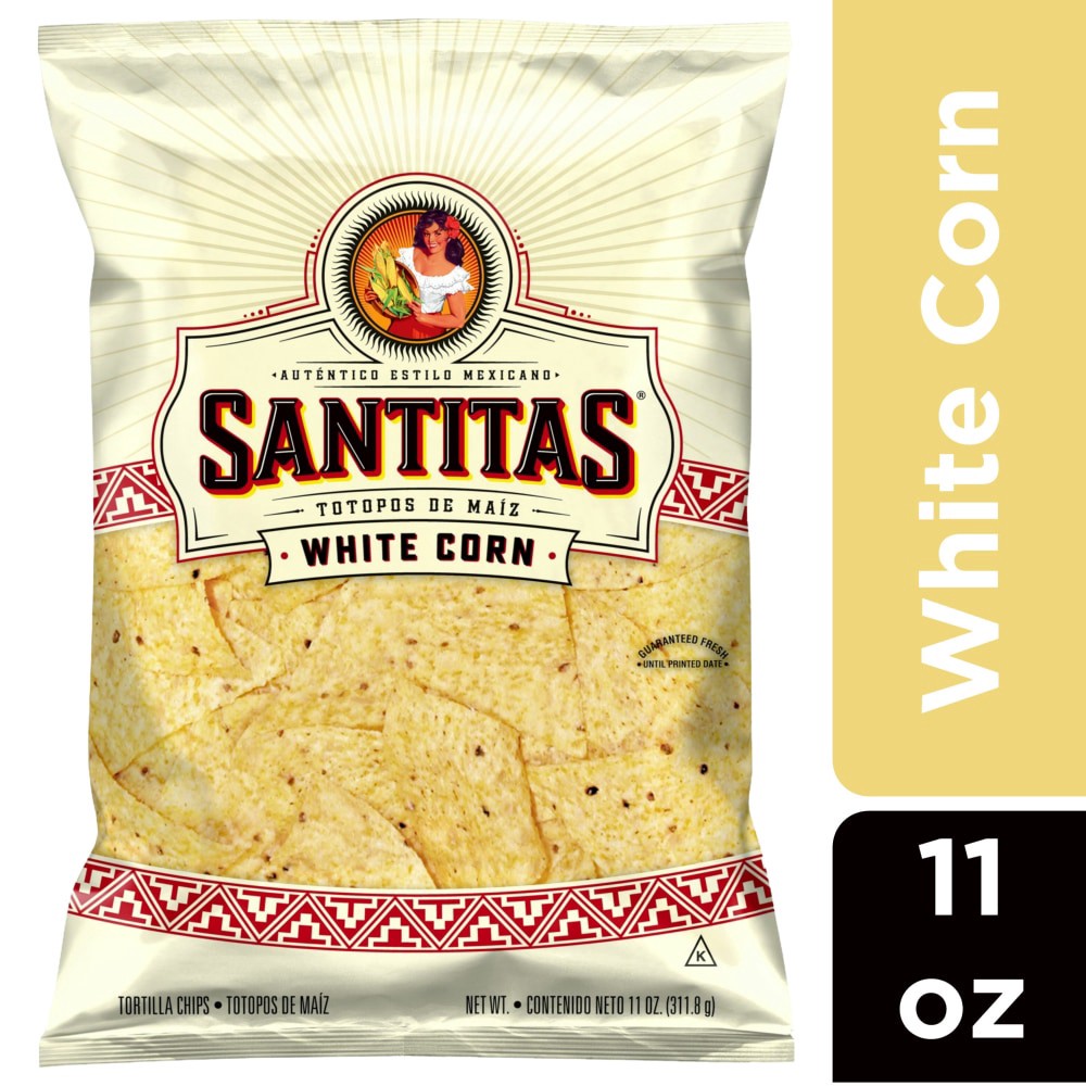 slide 2 of 4, Santitas Tortilla Chips White Corn 11 Oz, 11 oz