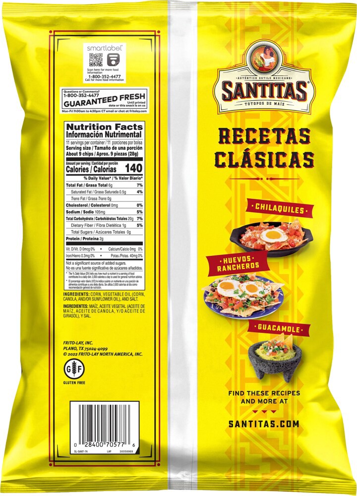slide 3 of 4, Santitas Tortilla Chips Yellow Corn - 11 oz, 11 oz