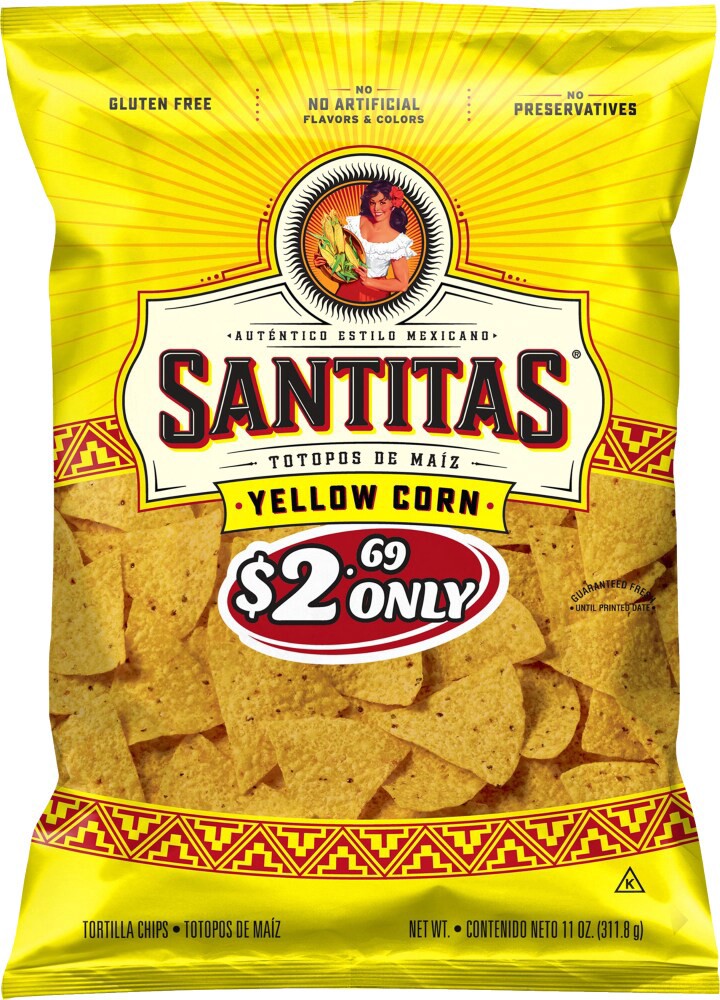slide 4 of 4, Santitas Tortilla Chips Yellow Corn - 11 oz, 11 oz