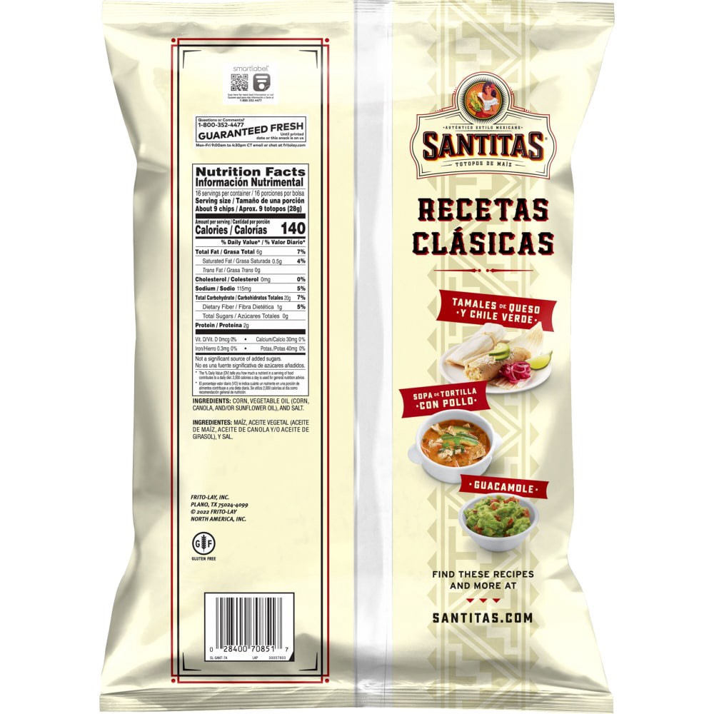 slide 2 of 4, Santitas Tortilla Chips, 16 oz