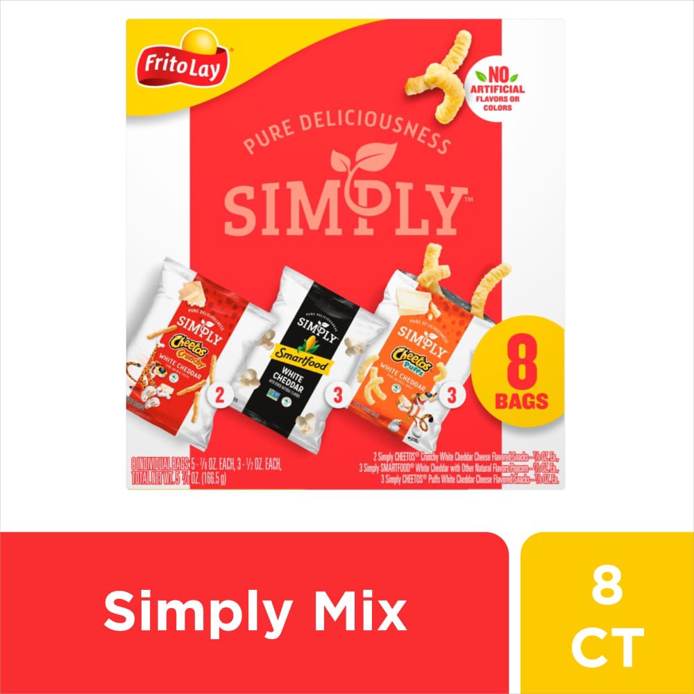 slide 2 of 3, Frito-Lay Simply Variety Snack Packs, 8 Count, 8 ct