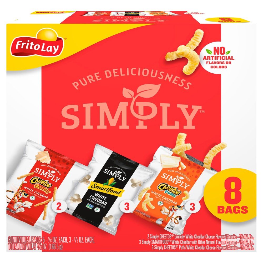 slide 3 of 3, Frito-Lay Simply Variety Snack Packs, 8 Count, 8 ct