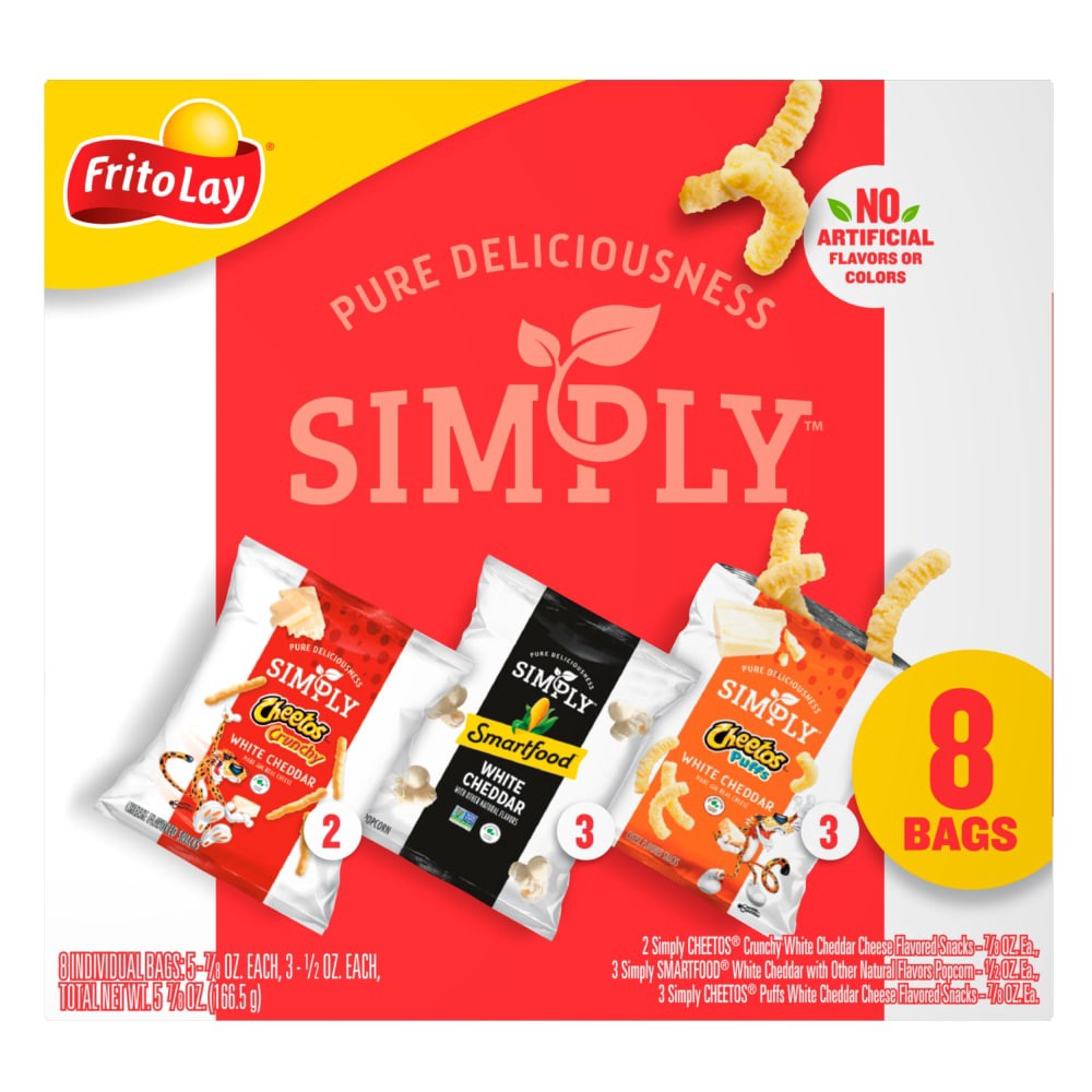 slide 2 of 5, Frito-Lay Simply Variety Snack Packs, 8 Count, 8 ct