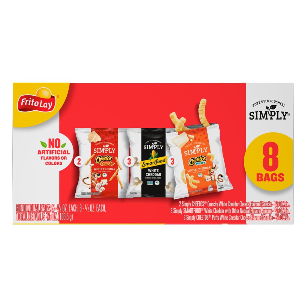 slide 3 of 5, Frito-Lay Simply Variety Snack Packs, 8 Count, 8 ct