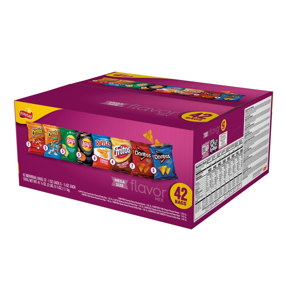 slide 5 of 6, Frito-Lay Snacks Flavor Mix Variety Packs 41 3/8 Oz, 42 Count, 42 ct