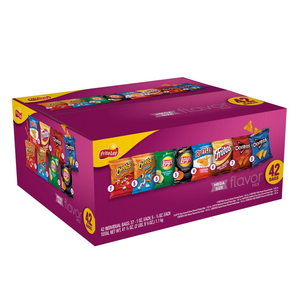 slide 6 of 6, Frito-Lay Snacks Flavor Mix Variety Packs 41 3/8 Oz, 42 Count, 42 ct