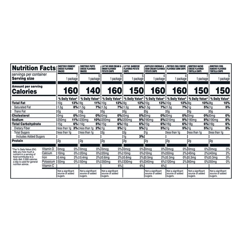 slide 4 of 5, Frito-Lay Snacks Flavor Mix Variety Packs 41 3/8 Oz, 42 Count, 42 ct