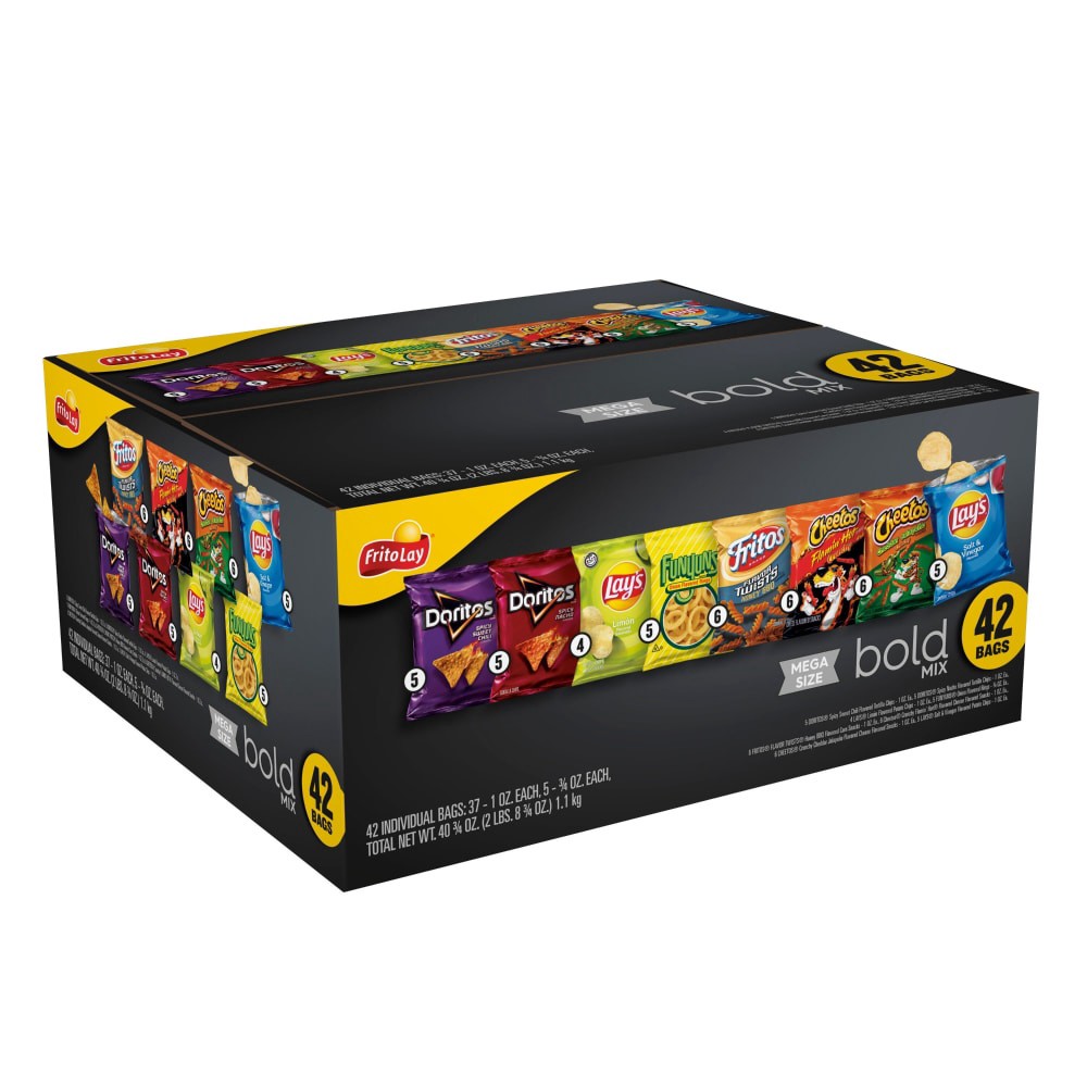 slide 2 of 6, Frito-Lay Snacks Bold Mix Variety Packs 40 3/4 Oz, 42 Count, 42 ct