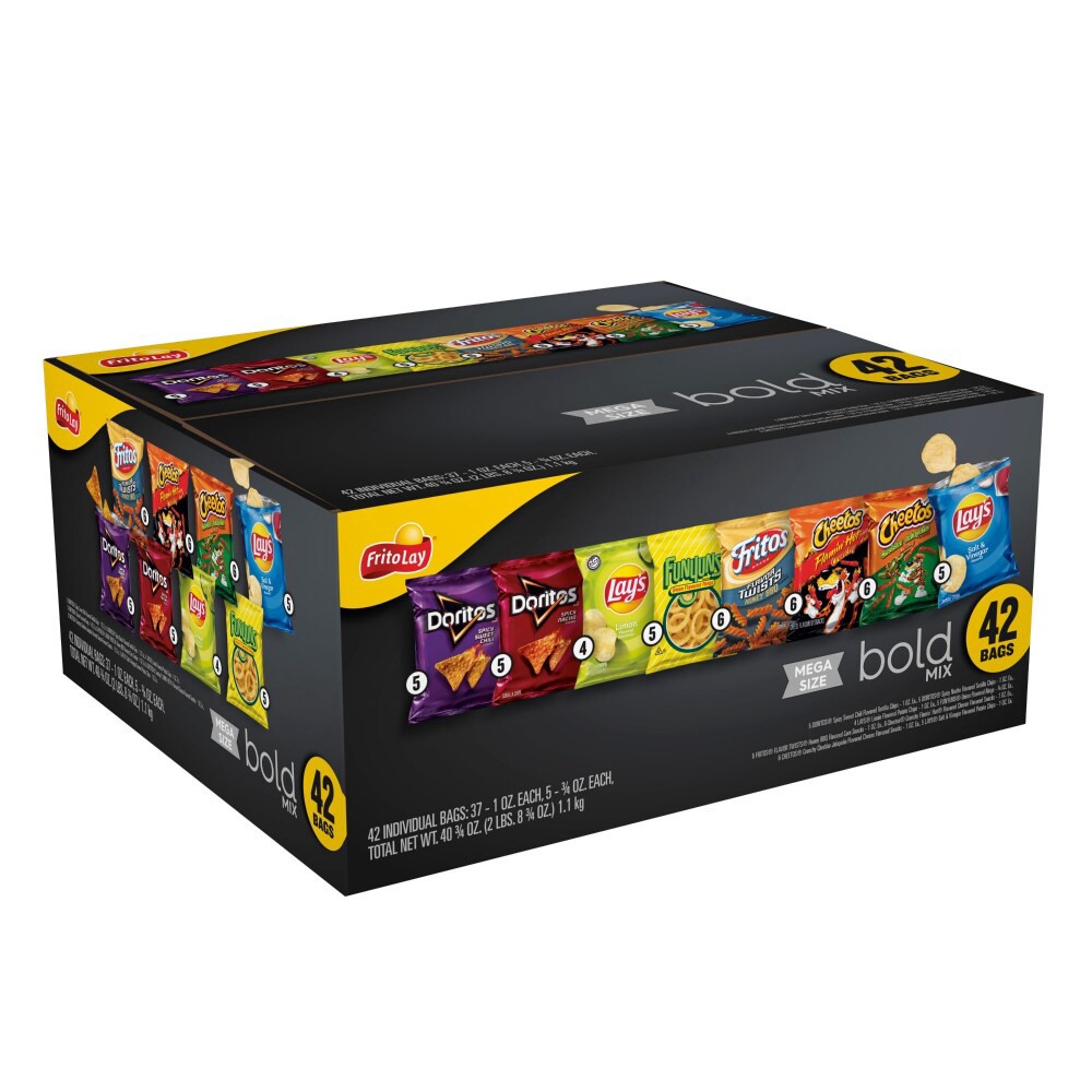 slide 2 of 5, Frito-Lay Snacks Bold Mix Variety Packs 40 3/4 Oz, 42 Count, 42 ct