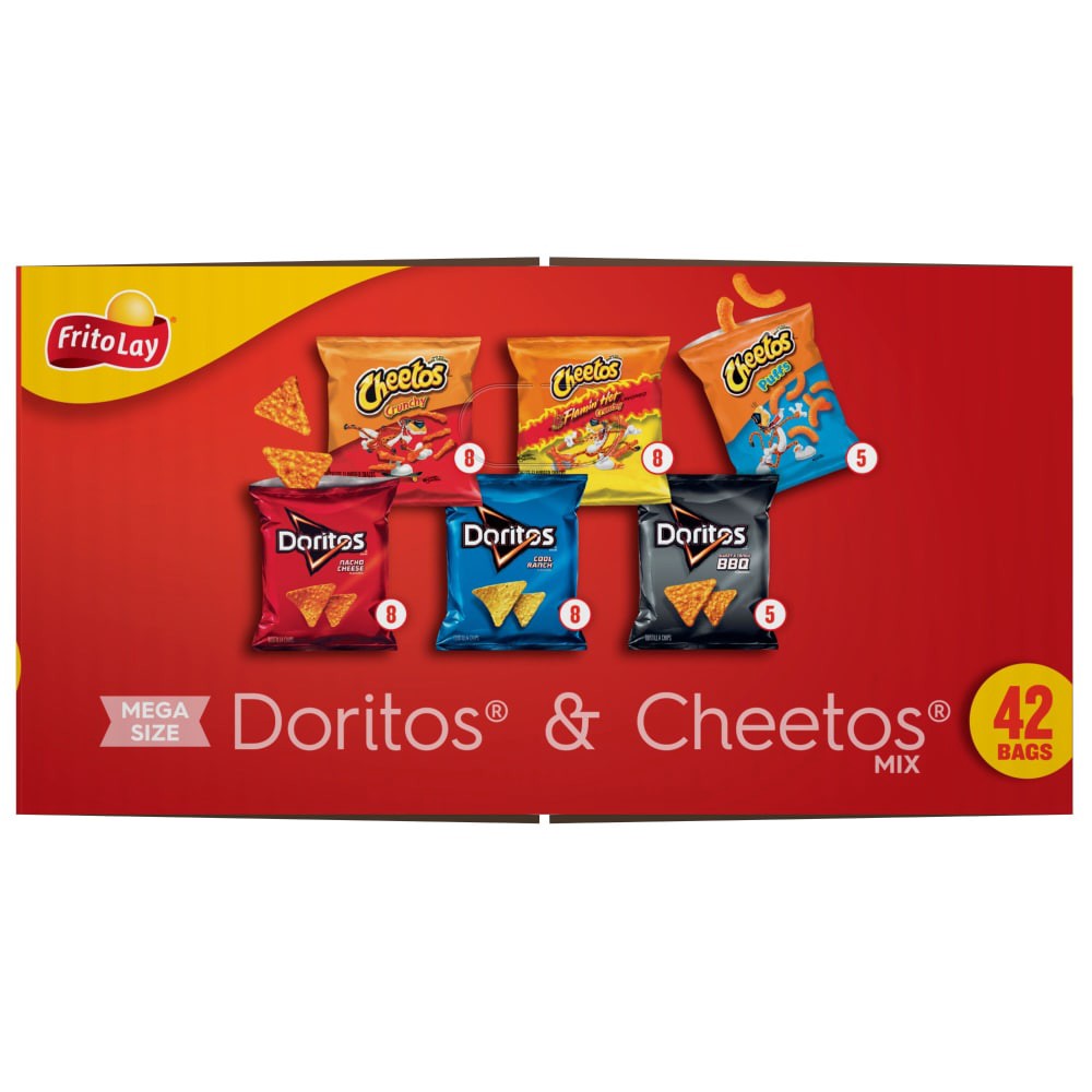 slide 5 of 5, Frito-Lay Snack Doritos & Cheetos Mix Variety 41 3/8 Oz, 42 Count, 42 ct