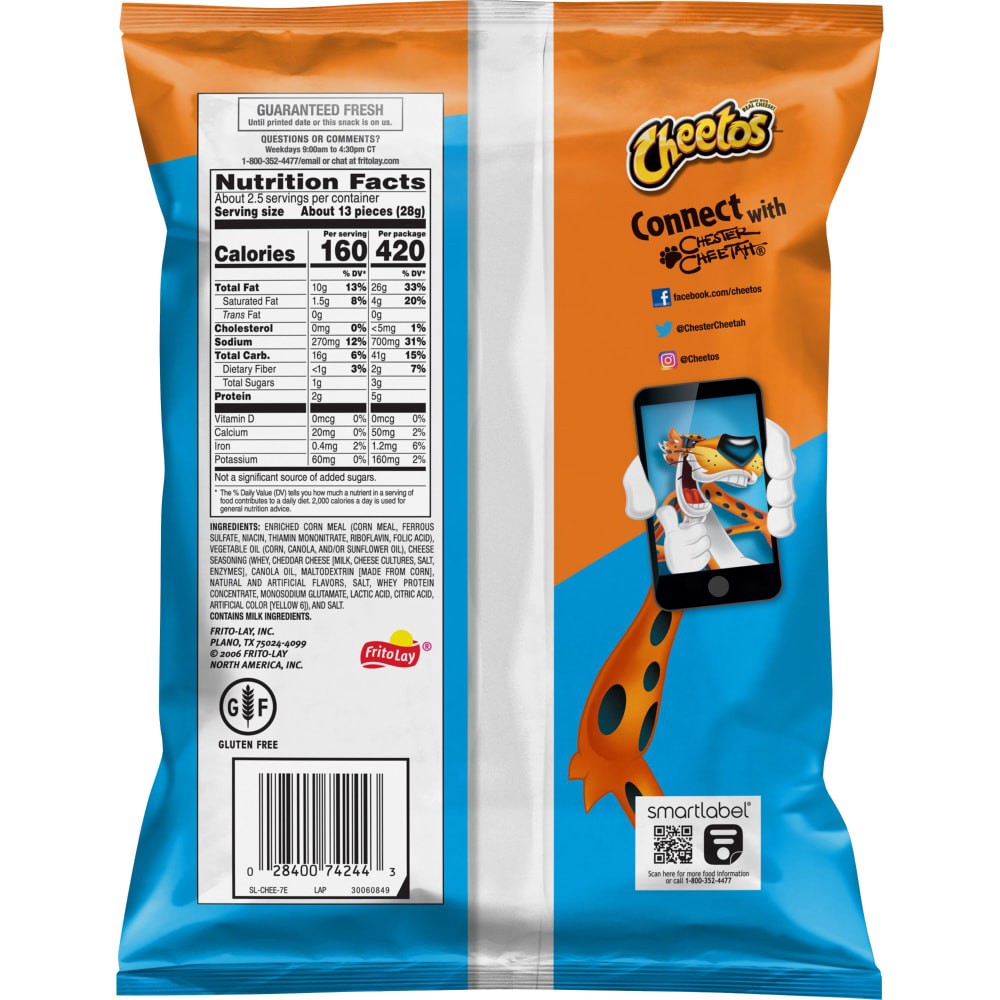 slide 2 of 2, Cheetos Puffs Cheese Flavored Snacks 2 5/8 Oz, 2.625 oz