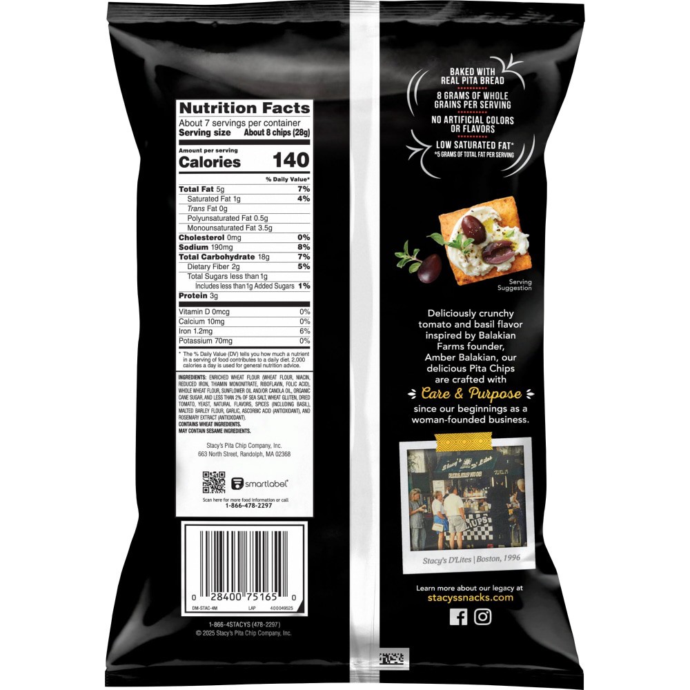 slide 4 of 4, Stacy's Baked Pita Chips Tomato And Basil 7.33 Oz, 7.33 oz