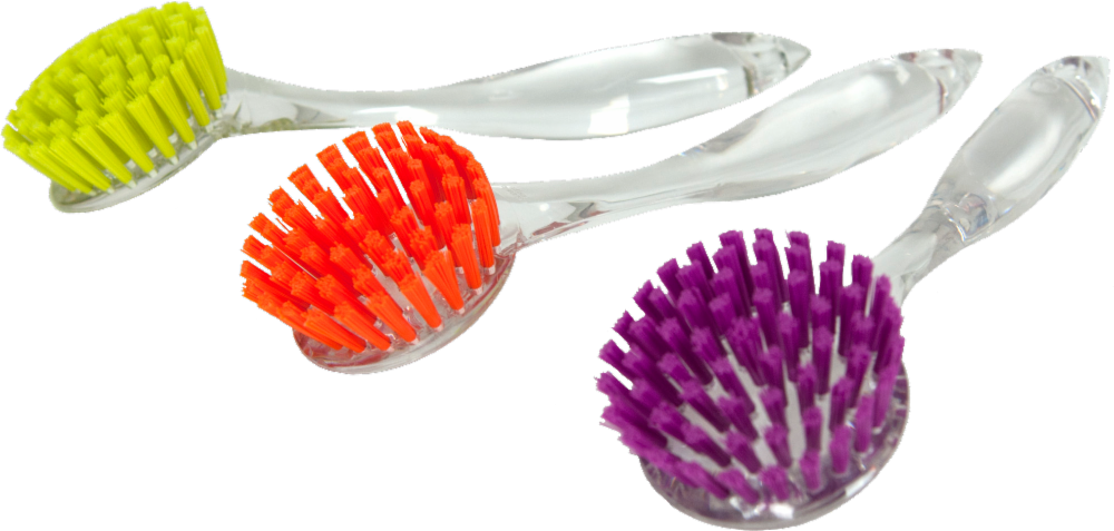 slide 1 of 1, Casabella Brush Scrubber - Round Dish, 4 ct