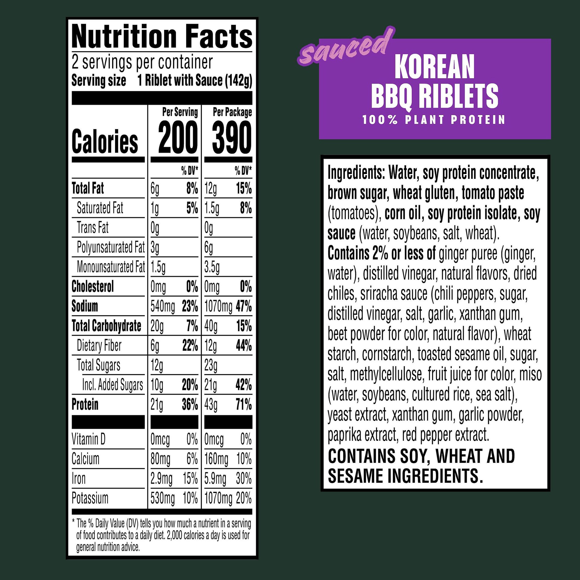 slide 2 of 5, MorningStar Farms Korean BBQ Vegan Sauced Riblets, 10 oz