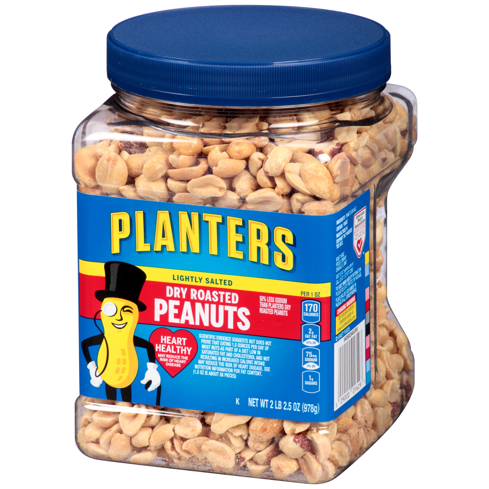 slide 7 of 13, Planters Lightly Salted Dry Roasted Peanuts 34.5 oz, 34.5 oz