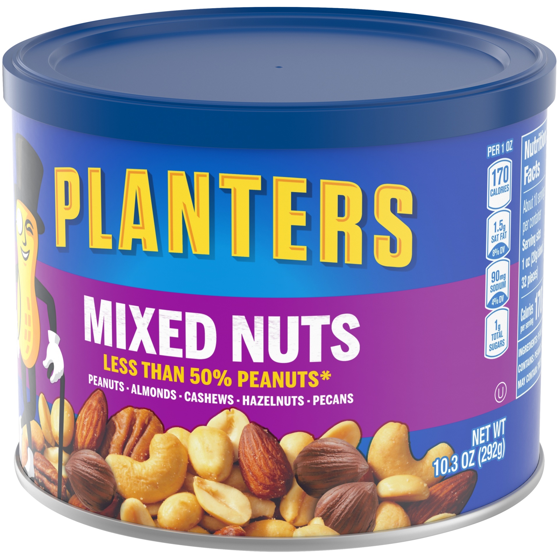 slide 11 of 15, Planters Salted Mixed Nuts 10.3 oz, 10.3 oz
