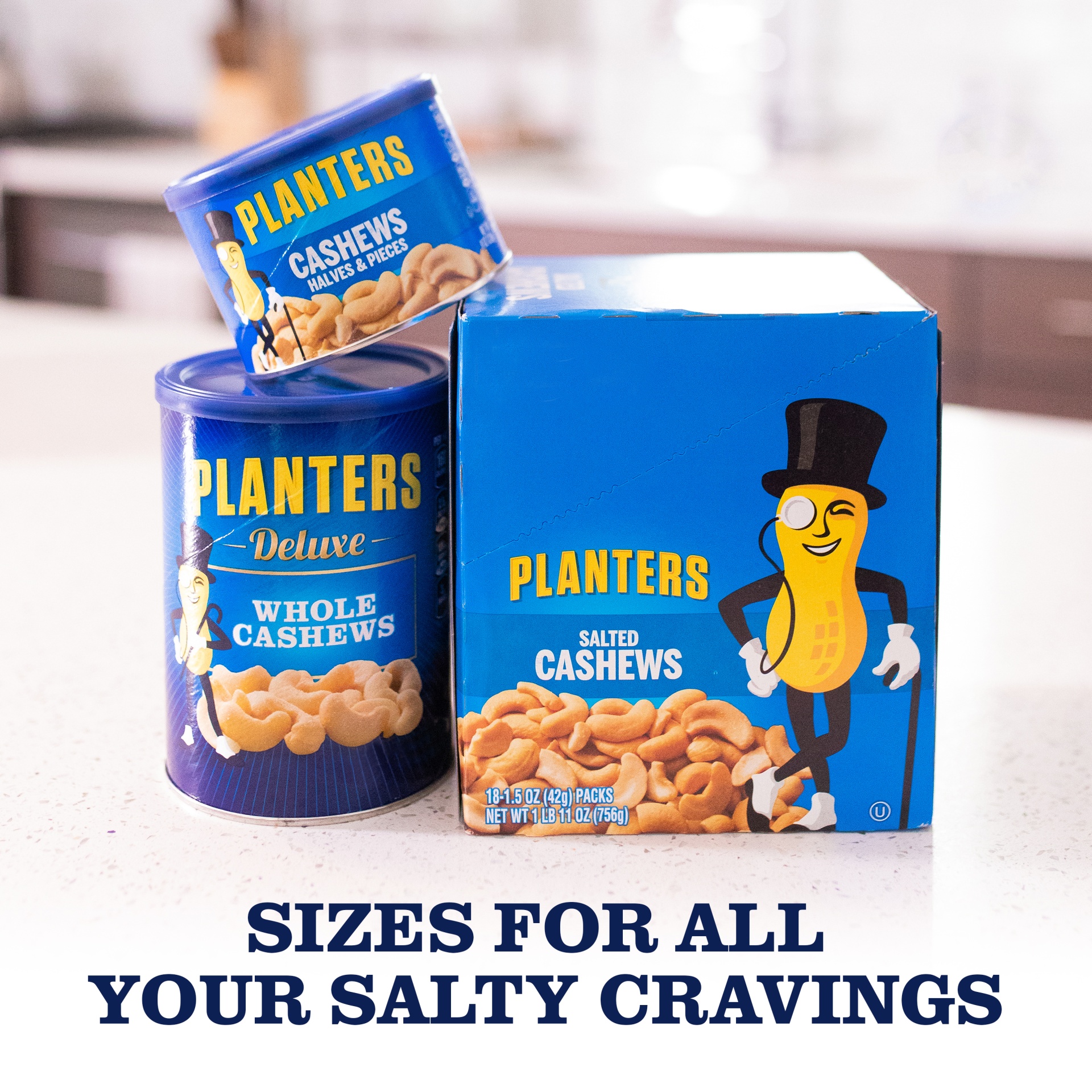 slide 3 of 13, Planters Deluxe Whole Lightly Salted Cashews 18.25 oz, 18.25 oz